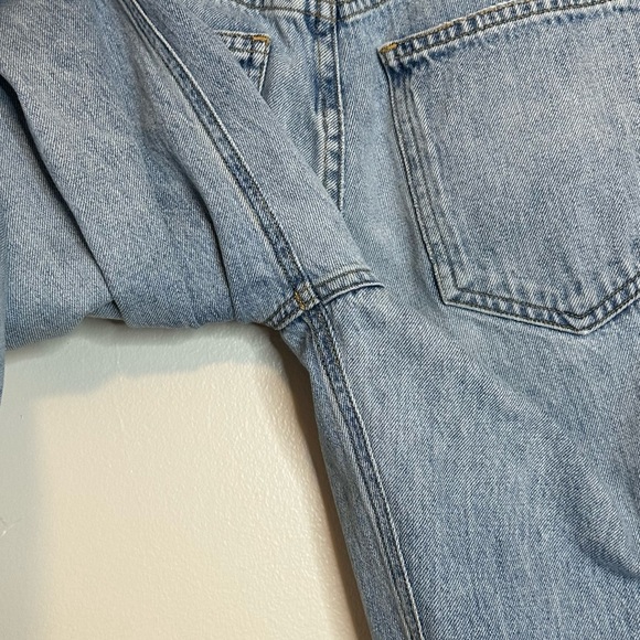 🩵 AGOLDE Criss Cross Front Upsized High Rise Light Medium Wash Jeans 22 - Picture 13 of 16